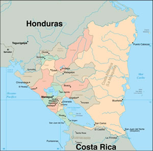 mapa nicaragua